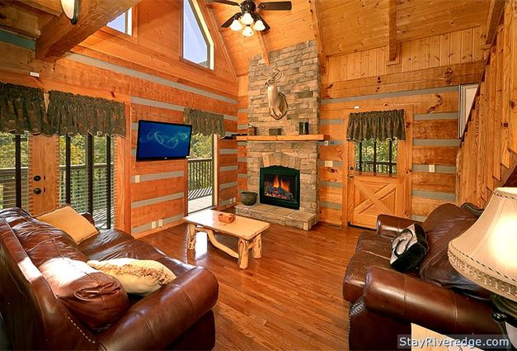 Living room view of Cabin